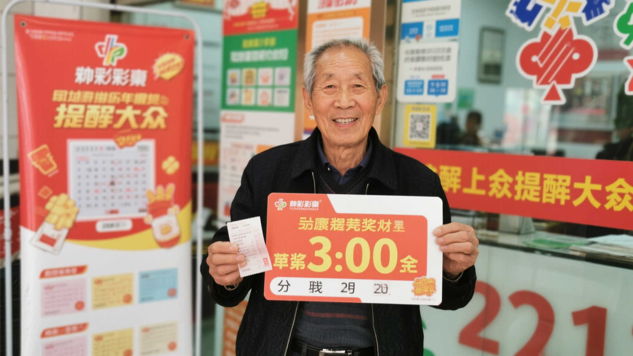 同时，这位老彩民也提醒大家，购玩彩票应保