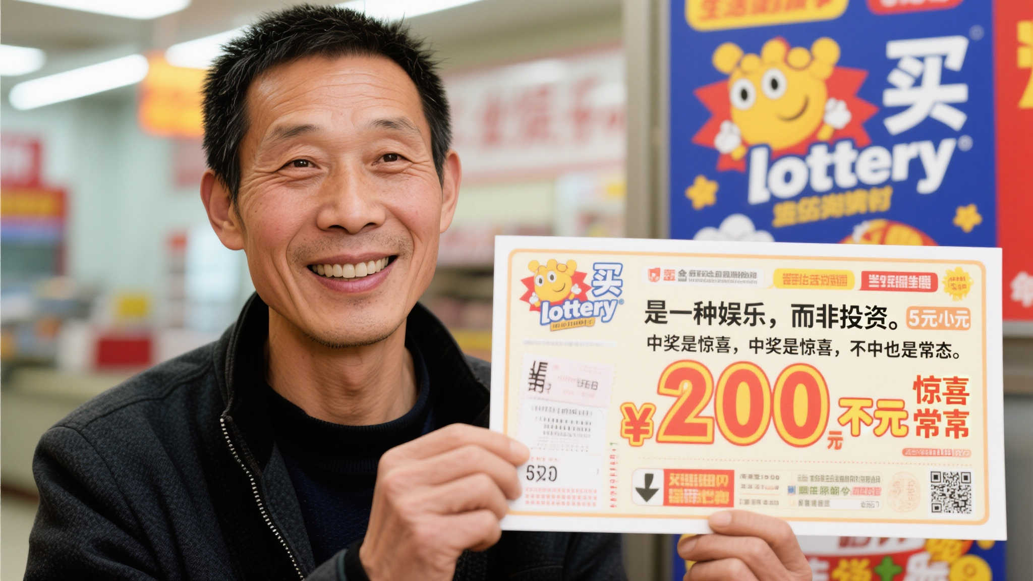 此外，他的经历也提醒我们，彩票并非生活的