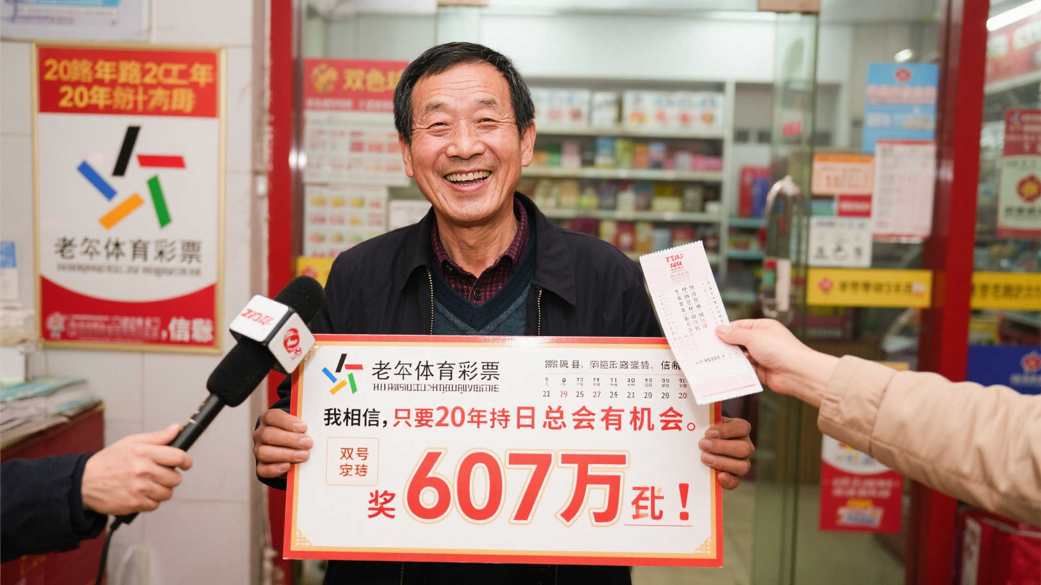 20年资深彩民坚持守号3个月，10元每期终揽双色球607万大奖