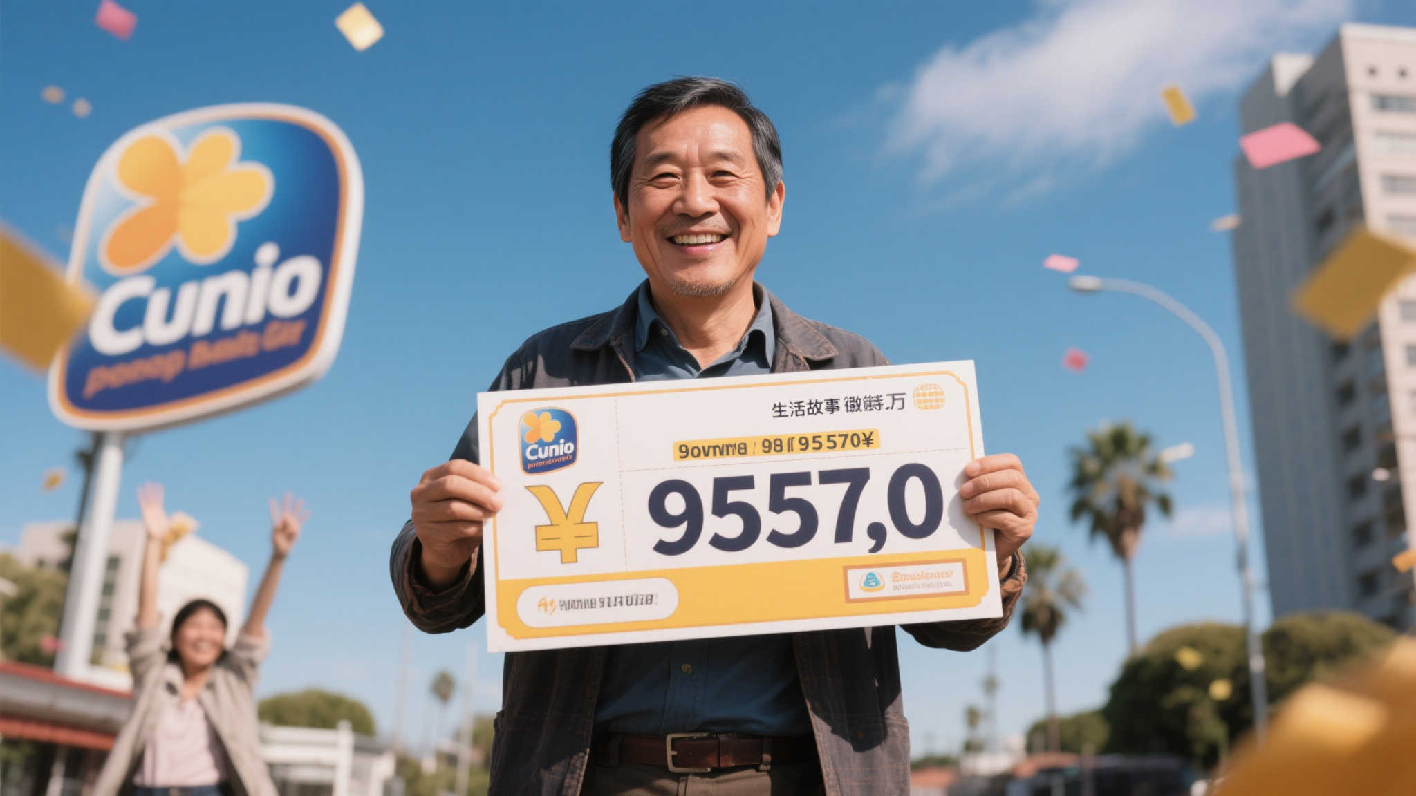 中年男子喜中9557万巨奖现身领奖 计划购置海景豪宅-图