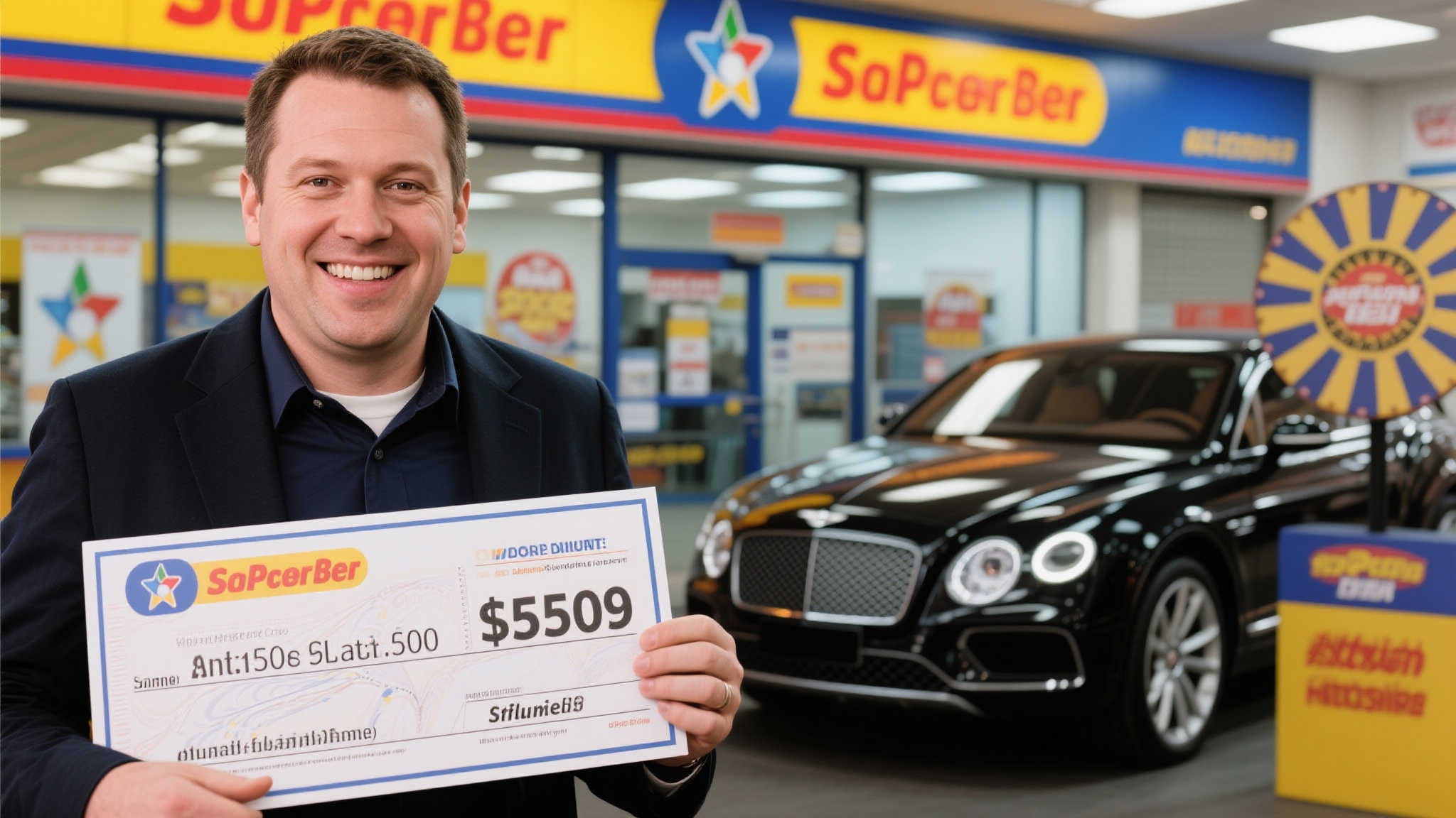 在得知自己中奖后，男子表现得异常冷静。他