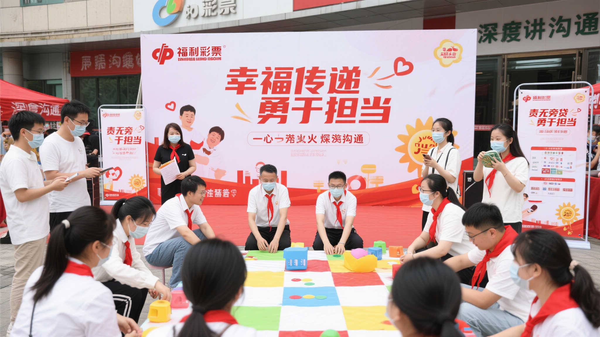 克拉玛依福彩举办甜蜜公益魅力活动 此次活动以幸福传递为核心,设计了多个互动